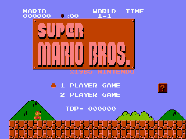 Super Mario Bros atari screenshot